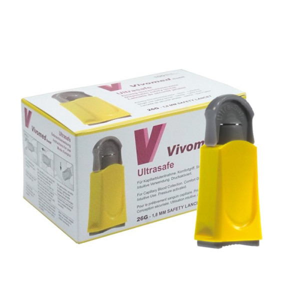UltraSafe Sicherheitslanzetten 26G Gelb