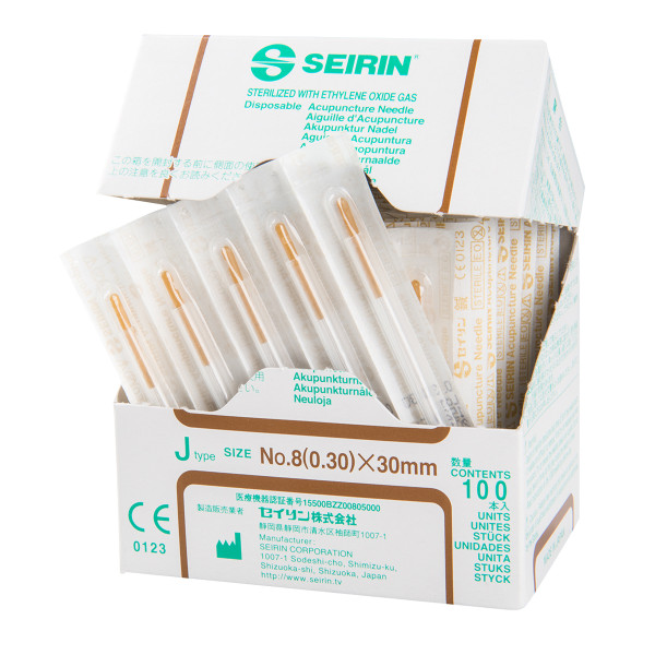 Seirin® J-Type Akupunkturnadeln 0,30x30mm-Braun