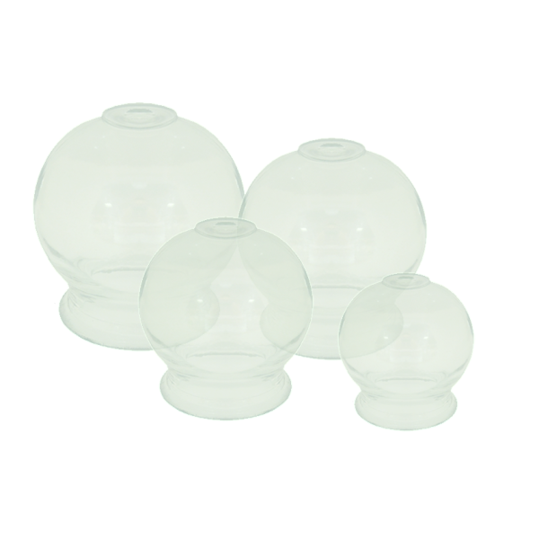 Schröpfgläser aus Glas ohne Ball - In 4 Grössen