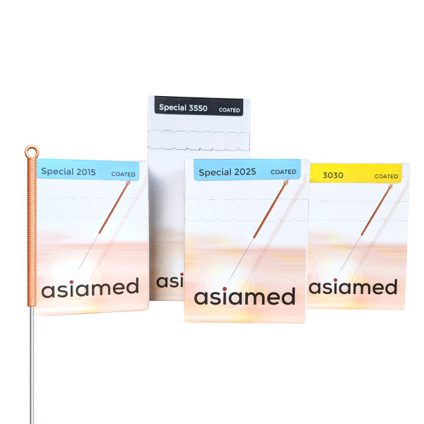 Asiamed Special Akupunktur-Nadeln mit Kupfergriff 100 Stück Übersicht