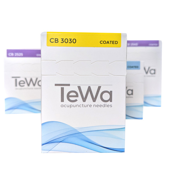 TeWa CB Akupunktur-Nadeln 30 x 30 Gelb mit Kupfergriff