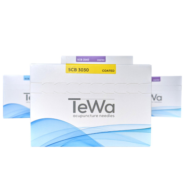 TeWa 5CB Speedpack Akupunktur-Nadeln 30x30 Gelb mit Kupfergriff