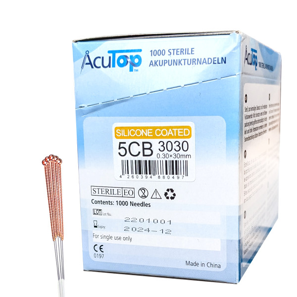 AcuTop® Akupunkturnadeln Typ 5CB 1000 Stück 30 x 30 Gelb