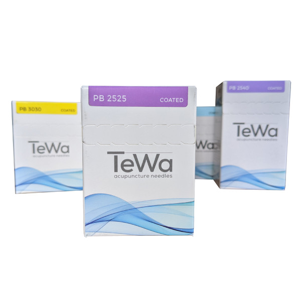 TeWa B-Type Akupunkturnadeln mit Kunststoffgriff - 25 x 25 mm Lila