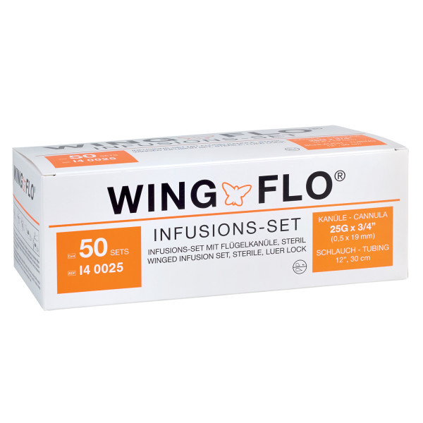 Wing-Flo® Perfusionsbestecke 25 G - 0,5 x 19 mm - Orange