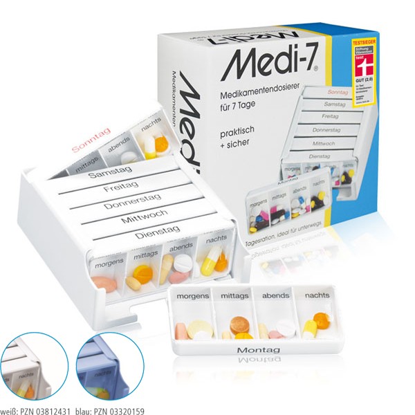 Medi-7® Medikamenten Wochendispenser Weiß