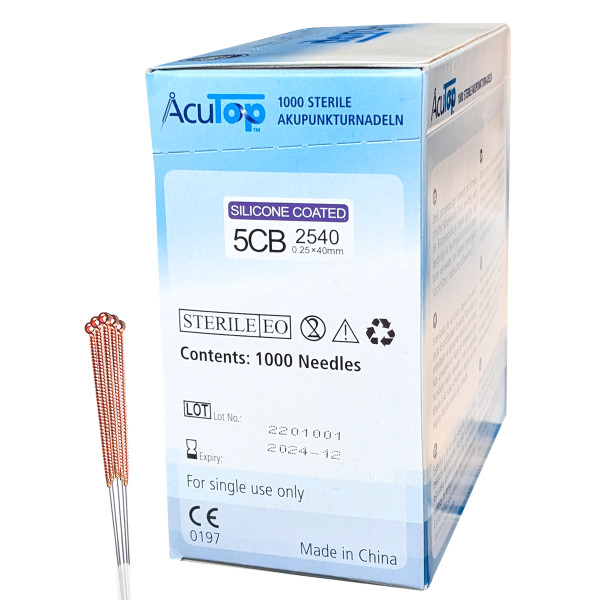 AcuTop® Akupunkturnadeln Typ 5CB 1000 Stück 25 x 40 Violett