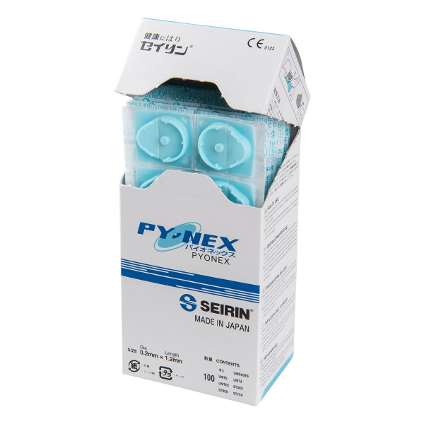 Seirin® Pyonex Dauernadeln Blau - 0,20 x 1,20 mm