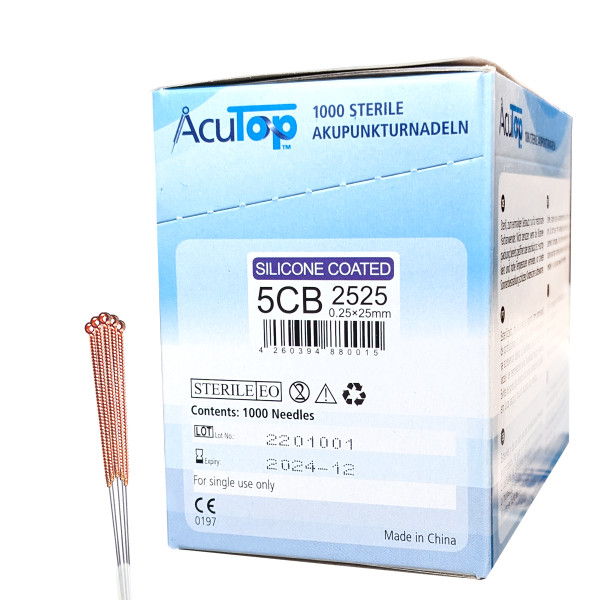 AcuTop® Akupunkturnadeln Typ 5CB 1000 Stück 25 x 25 Violett