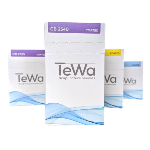 TeWa CB Akupunktur-Nadeln 25 x 40 Lila mit Kupfergriff