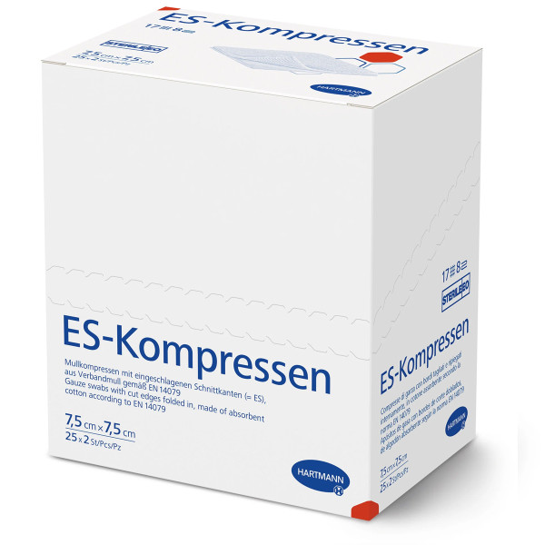 Hartmann ES-Kompressen 8-fach steril 7,5 x 7,5 cm