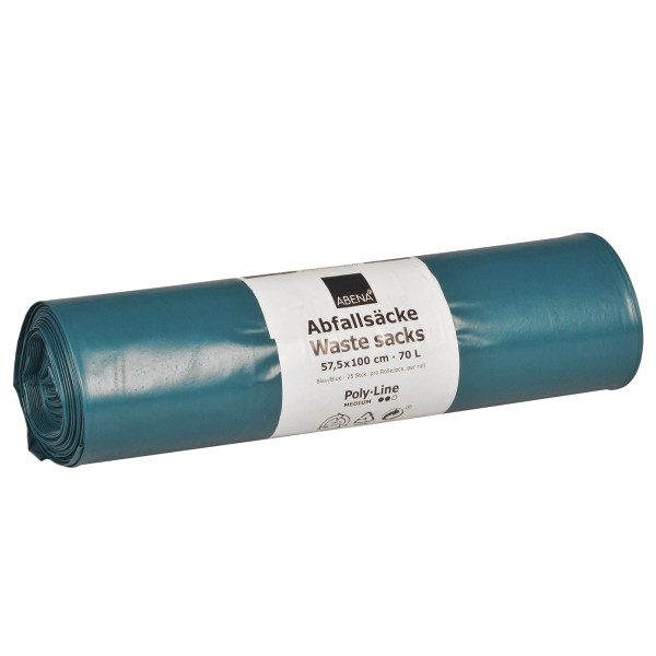 Abena® Poly-Line Müllsäcke 70 Liter Blau 25 Stück