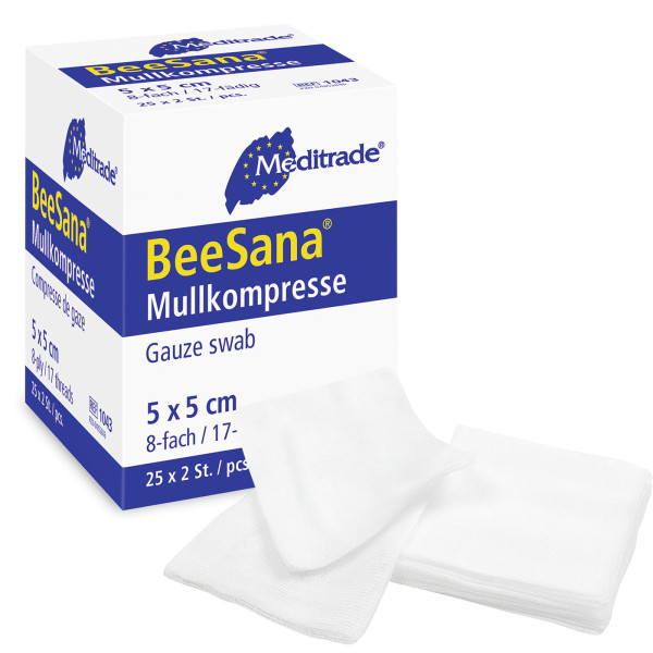 Meditrade® BeeSana Mullkompressen steril 50 Stück