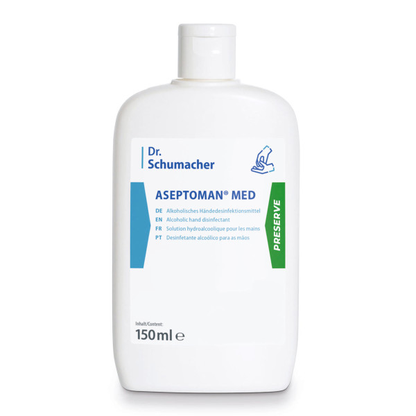 Dr. Schumacher Aseptoman® med Händedesinfektion 150 ml Kittelflasche