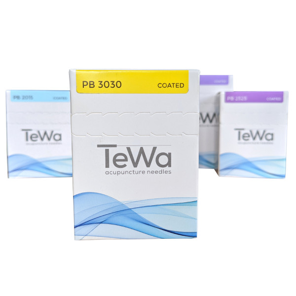 TeWa B-Type Akupunkturnadeln mit Kunststoffgriff - 30 x 30 mm Gelb