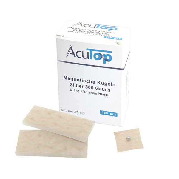 AcuTop® Magnetische Ohrkugeln - Silber - 100 Stück
